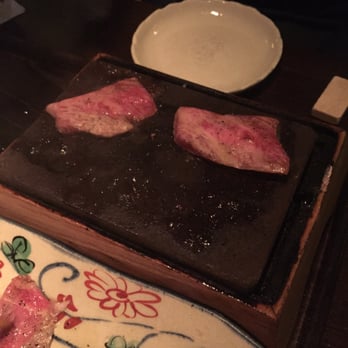Tei-An - Miyazaki beef (A5 BMS12) for $20 per ounce cooked on a hot stone - Japanese Near Me - Dallas, Texas Tei-An - Miyazaki beef (A5 BMS12) for $20 per ounce cooked on a hot stone - Japanese Near Me - Dallas, Texas