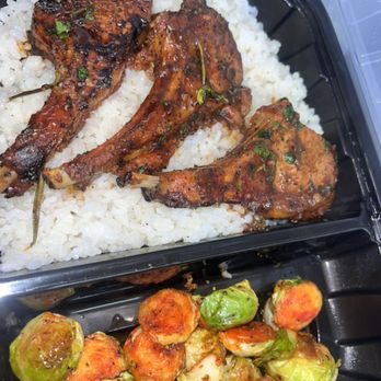 The Corner Boyz - Lamb chops over white jasmine rice drizzled with our secret sauce.served with a side of Brussels or broccoli. - Food Trucks Near Me - Atlanta, Georgia The Corner Boyz - Lamb chops over white jasmine rice drizzled with our secret sauce.served with a side of Brussels or broccoli. - Food Trucks Near Me - Atlanta, Georgia