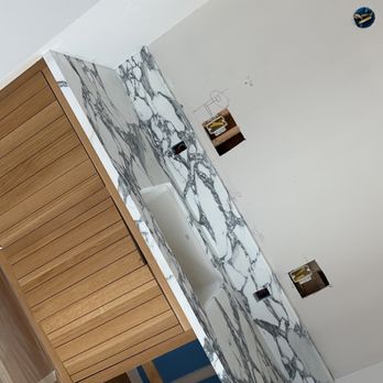 Nomad Stoneworks - Secondary Kitchen Vanity in Corchia Marble - Countertop Installation Near Me - Kyle, Texas