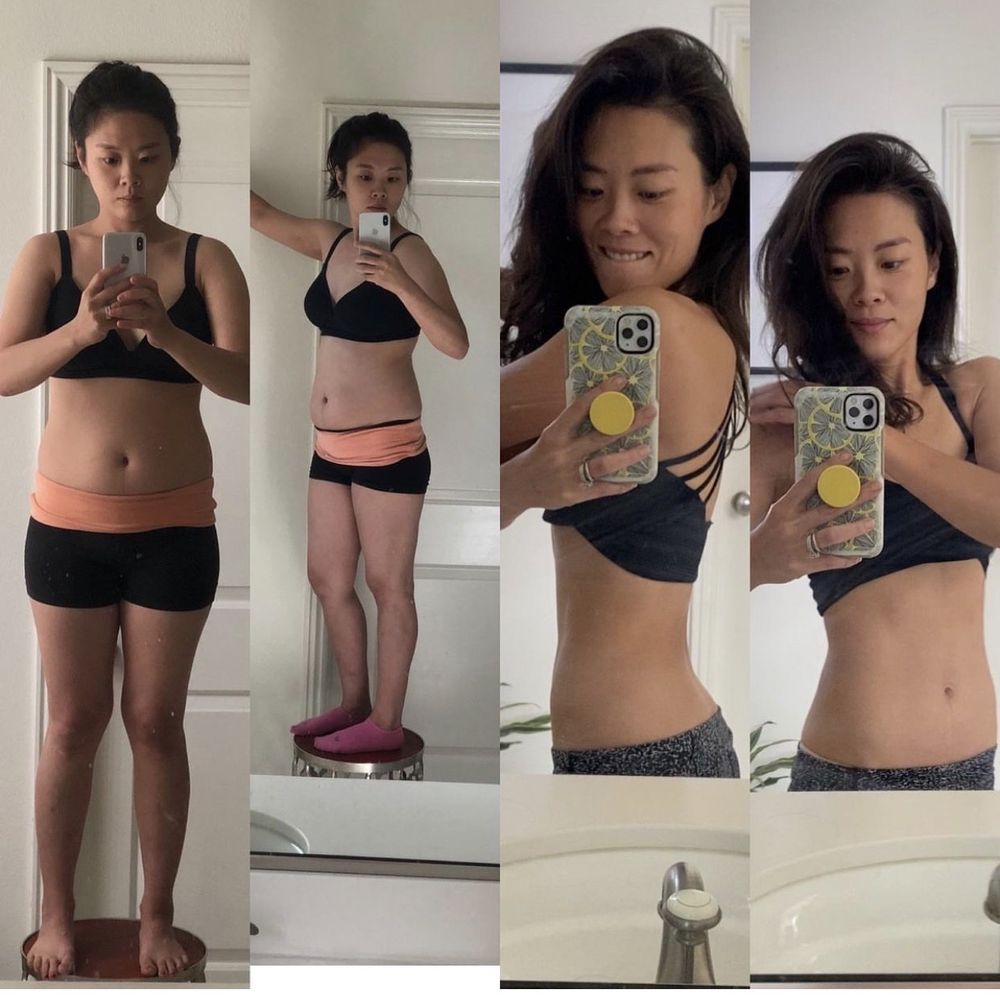 Postpartum body transformation.
