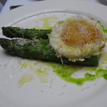 Babbo - Asparagus "Milanese" with Duck Egg and Parmigiano - Italian Near Me - New York, New York