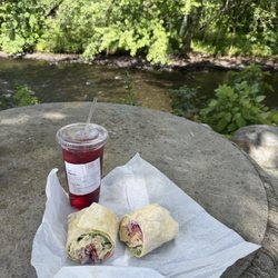 White Mountain Cafe - Veggie wrap with hibiscus tea along the river.