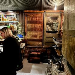 Fox and Pearl - Basement Bar after walking down a spiral staircase