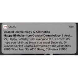 Coastal Dermatology and Aesthetics - So sweet they thought of my daughter for her Bday