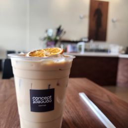 Bourbon maple latte.