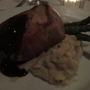 Lucio's - Prosciutto Wrapped Pork Chop entree - New American Near Me - Houston, Texas
