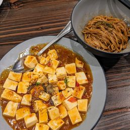 mapo tofu and scallion oil noodles mapo tofu and scallion oil noodles