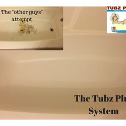 Tubz Plus - Cracked fiberglass tub before & after!