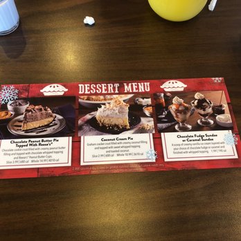 Bob Evans - Dessert Menu - Breakfast & Brunch Near Me - Aberdeen, Maryland
