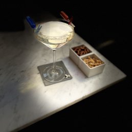 Cocktail with snacks