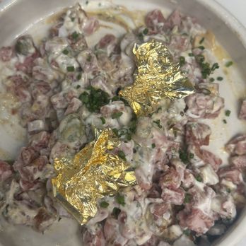 Carte Blanche - Wagyu tartare (after mixing) - Asian Fusion Near Me - Honolulu, Hawaii