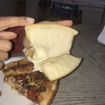 Pizza Hut - Not sure what's going on here. DEFINITELY poorly made. - Pizza Near Me - Allen, Texas