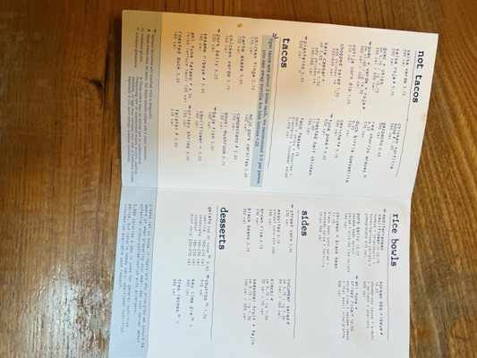 Menu photo 2 Bartaco - Orlando Orlando, FL