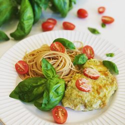 Dinner Crafts by Lemon & Sage - Baked Pesto Chicken