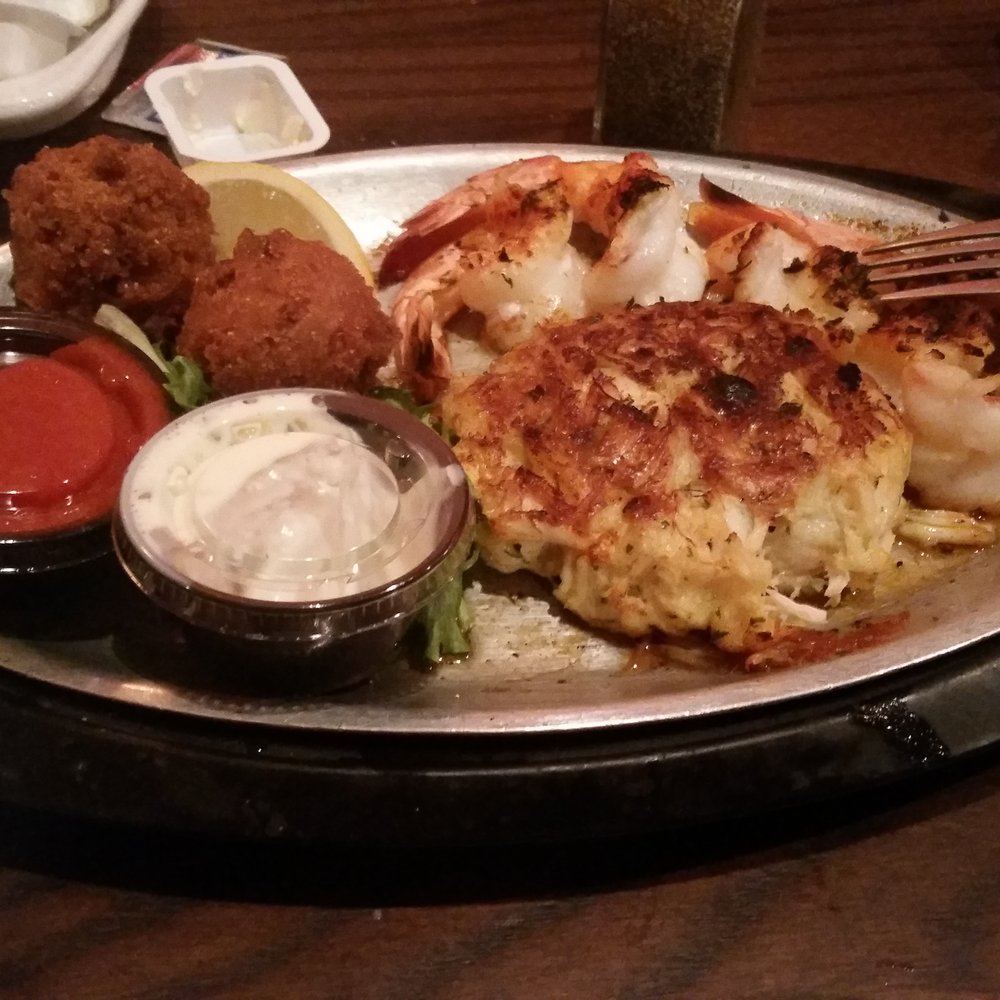 Pirate's Cove Restaurant - Seafood pick two..Broiled Crabcake, Broiled Shrimp - Seafood Near Me - Chesapeake, Virginia Pirate's Cove Restaurant - Seafood pick two..Broiled Crabcake, Broiled Shrimp - Seafood Near Me - Chesapeake, Virginia