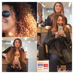 Studio 7 Hair Design - Second visit--ombré root touch-up (Stylist: Molly Mummert). Sample shot of my natural curl.