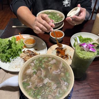 All About Pho - Phở Tái Bụng - Beef Belly, Matcha Coconut, Fried EggRolls - Vietnamese Near Me - Cerritos, California All About Pho - Phở Tái Bụng - Beef Belly, Matcha Coconut, Fried EggRolls - Vietnamese Near Me - Cerritos, California