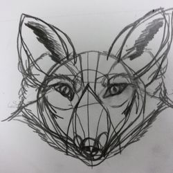 Hobby Lobby - My first art sketching class. My first attempt drawing a fox!