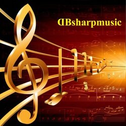 DB Sharp Music - DB Sharp Logo  Music notes on a scale.