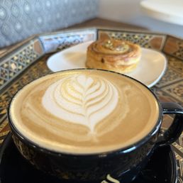 Haraz Latte. Yummy! And pistachio chocolate pastry.