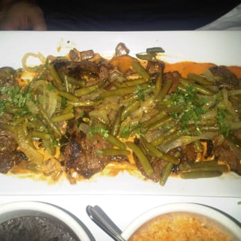 Fonda Park Slope - Grilled marinated Skirt Steak with a sweet corn mushroom sauce also served with green bean escabeche. BF LOVES....THIS!!! - Mexican Near Me - Brooklyn, New York