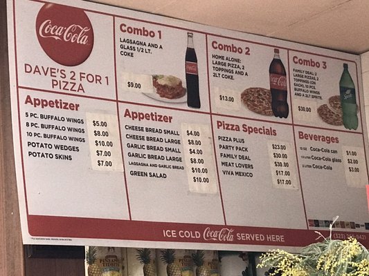 Menu photo 3 Dave's 2 For 1 Pizza Los Angeles, CA Menu photo 3 Dave's 2 For 1 Pizza Los Angeles, CA