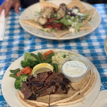 Georges Greek On Second - Chicken kabob plate & filet mignon plate - Greek Near Me - Long Beach, California Georges Greek On Second - Chicken kabob plate & filet mignon plate - Greek Near Me - Long Beach, California