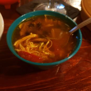 El Rancho Viejo - Small bowl of chicken tortilla soup that is served with the Pollo Del Mar. - Mexican Near Me - Trinity, Texas