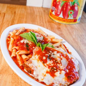 Merlino's Pizzeria - Chicken Parm with Penne - Sandwiches Near Me - Cranston, Rhode Island Merlino's Pizzeria - Chicken Parm with Penne - Sandwiches Near Me - Cranston, Rhode Island