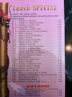 Menu photo 4 Wong's Express Midlothian, TX