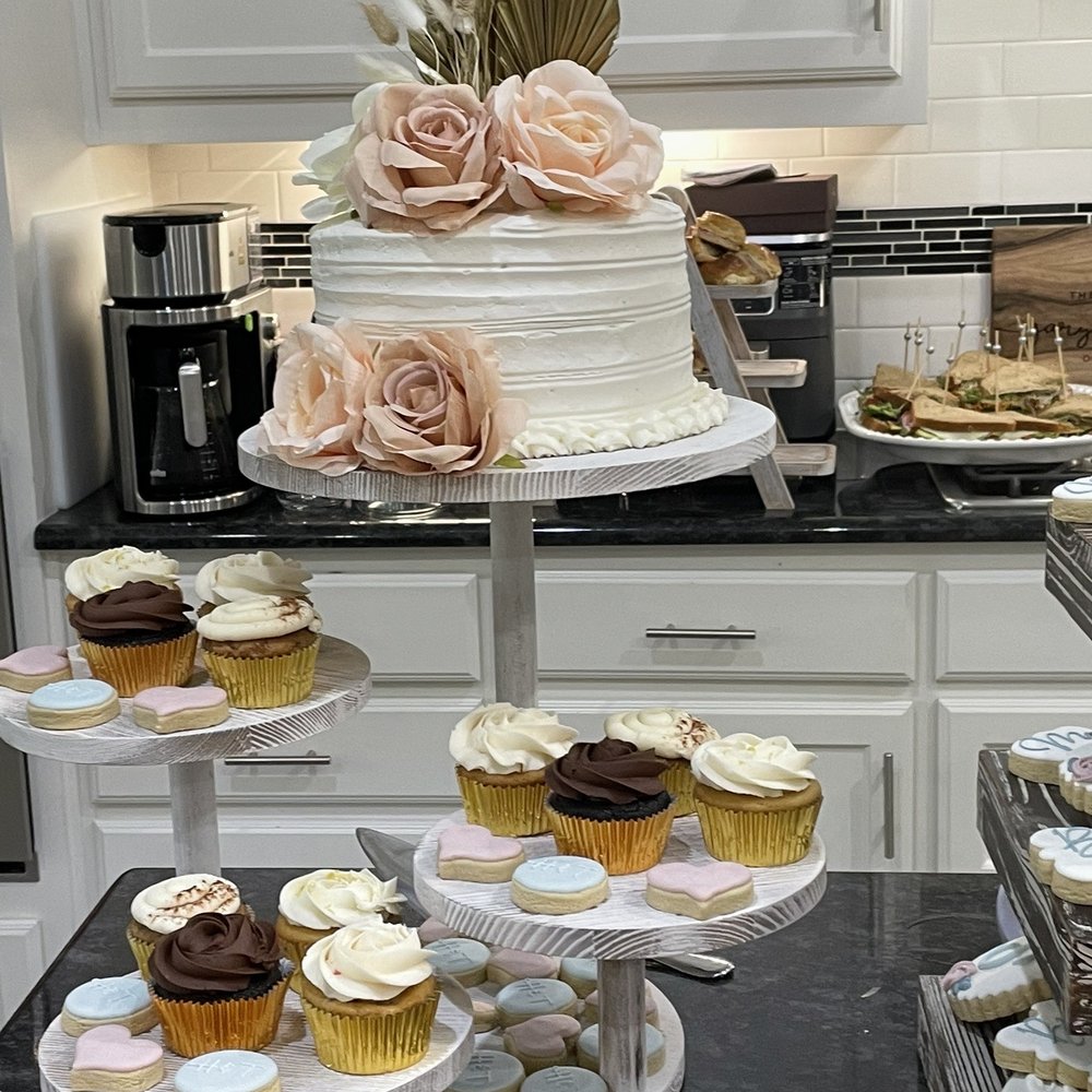 Cupcakes are GF and provided by Sugar Land Gluten Free (cake and cookies not applicable)