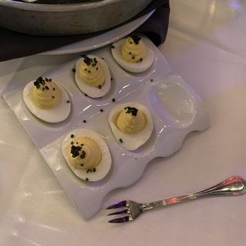 Ocean Prime - Deviled eggs (I might have stolen one before I took the picture) - Seafood Near Me - Orlando, Florida