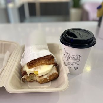 Offset Coffee Roasters - Bacon Egg and Cheese & a Hot Hazelnut Latte with Whole Milk - Coffee & Tea Near Me - Hermosa Beach, California Offset Coffee Roasters - Bacon Egg and Cheese & a Hot Hazelnut Latte with Whole Milk - Coffee & Tea Near Me - Hermosa Beach, California