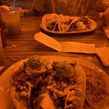 Rockin Tacos Grill & Tequila Bar - Well it's dark but these are the Baja fish tacos - Bars Near Me - Ft Walton Beach, Florida