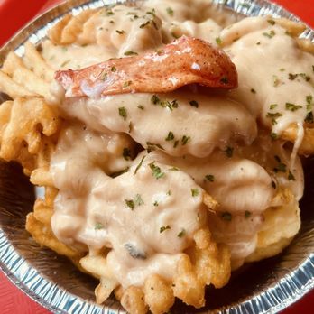 Johnny Shucks - Lobster poutine - Seafood Near Me - Old Orchard Beach, Maine Johnny Shucks - Lobster poutine - Seafood Near Me - Old Orchard Beach, Maine