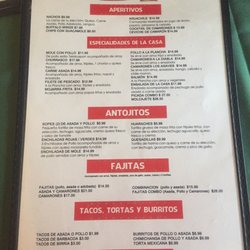 Lunch menu
