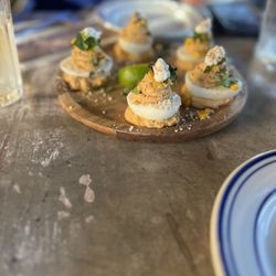 Standard Service - Mexican street corn deviled eggs