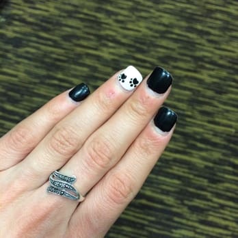 NV - US Nails - Thanks Ty! Matte black, dog paw prints(: - Nail Salons Near Me - Vacaville, California NV - US Nails - Thanks Ty! Matte black, dog paw prints(: - Nail Salons Near Me - Vacaville, California