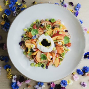 Bruno - Summer Orchard Burrata Salad - Seafood Near Me - Richmond, British Columbia Bruno - Summer Orchard Burrata Salad - Seafood Near Me - Richmond, British Columbia