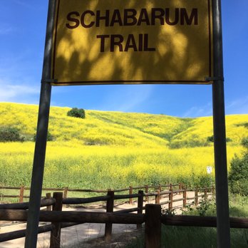 Schabarum Trail - Schabarum trail entrance sign. You can take the left or the right path from here. The right path is less steep, the left path takes longer. - Hiking Near Me - Walnut, California
