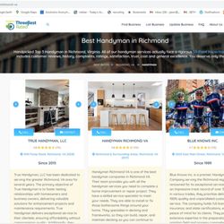 True Handyman - We are proud to be in the top three  Richmond's Three Best Reviews list.
https://threebestrated.com/handyman-in-richmond-va
Check it out!!