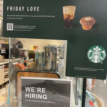 Starbucks - Go get some Friday LOVE for a couple of weeks! Any grande beverage with a pastry for $5! Make it a venti for $1 more!!! - Coffee & Tea Near Me - El Dorado Hills, California