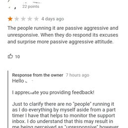 Google review and response