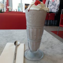 Steak n Shake - Strawberry banana milkshake.  Yuuummmy!