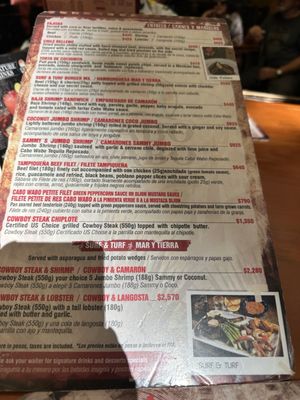 Menu photo 3 Cabo Wabo Cabo San Lucas, BCN