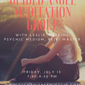 Psychic Medium Leslie Werling - Leslie channels her guides to walk clients through a journey in meditation. The schedule & location are available on the website. - Reiki Near Me Psychic Medium Leslie Werling - Leslie channels her guides to walk clients through a journey in meditation. The schedule & location are available on the website. - Reiki Near Me