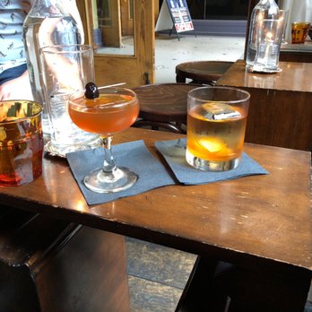 Union Lodge No.1 - A Manhattan and an old fashioned.  They specialize in cocktails from the 19th century! - Cocktail Bars Near Me - Denver, Colorado