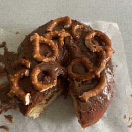 Nutella pretzel donut
