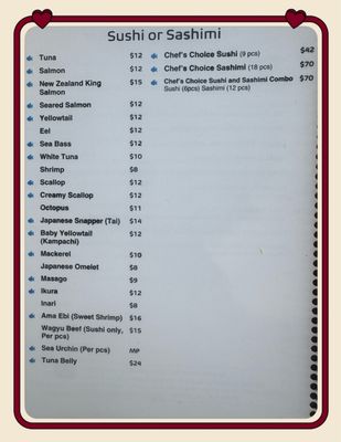 Menu photo 2 Joy Sushi Vail, CO
