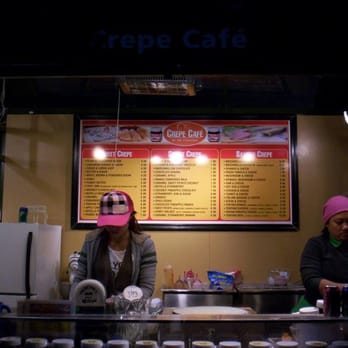 Bryant Park - Crepe Cafe menu and crepe chefs. - Parks Near Me - New York, New York